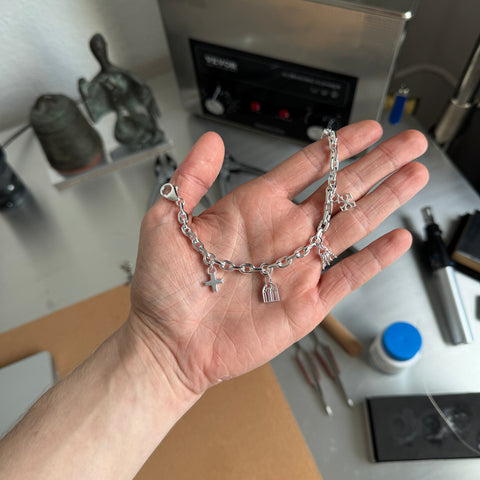 CUFF Charm Bracelet | 925 Sterling Silver