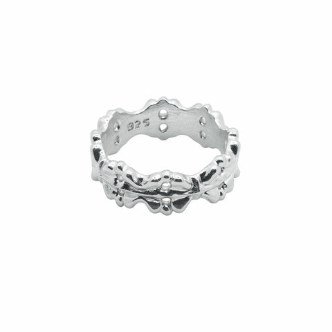 Hand-finished polished solid 925 Sterling Silver ring model BASTION by frantic studio