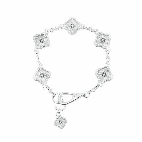 Handmade solid 925 Sterling Silver bracelet model EMBERLOCK with polished finish by frantic studio