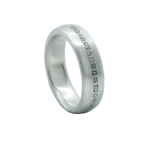HALLMARK MAKERS ring in matt 925 sterling silver, further product view