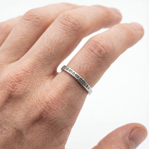 HALLMARK ring in matt 925 sterling silver, further product view
