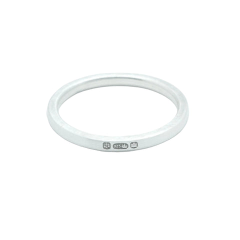 HALLMARK rings in matt 925 sterling silver stacked together, further product view