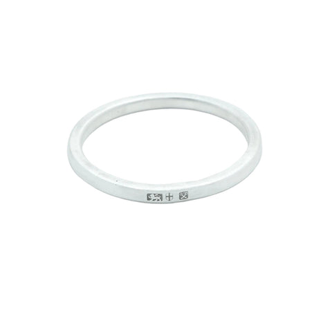 HALLMARK rings in matt 925 sterling silver with visible hallmark stamps, further product view