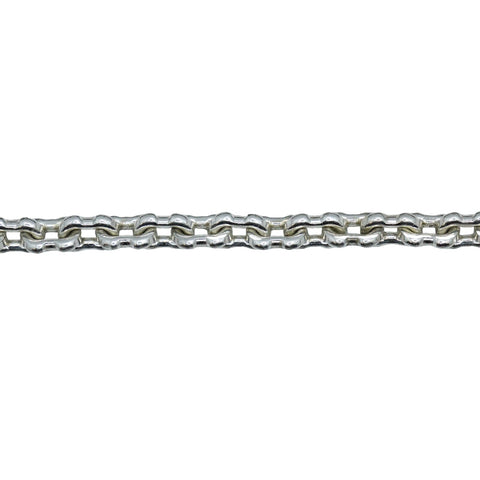 Hand-finished massive 925 Sterling Silver bracelet model INFINITUS with a heavy brutalist design by frantic studio