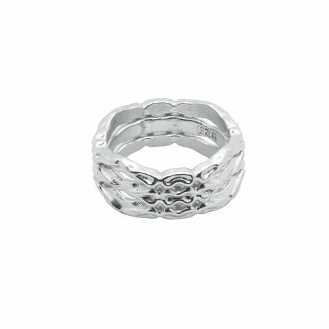Hand-finished polished solid 925 Sterling Silver ring model PHALANX by frantic studio
