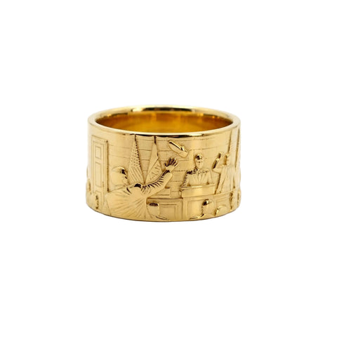 Farewell Kiss ring in the gold plated pre order option, further product view
