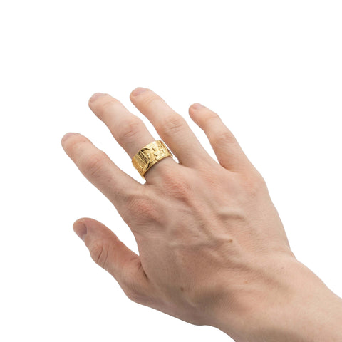Farewell Kiss ring in oxidized 925 sterling silver or stainless steel, further product view