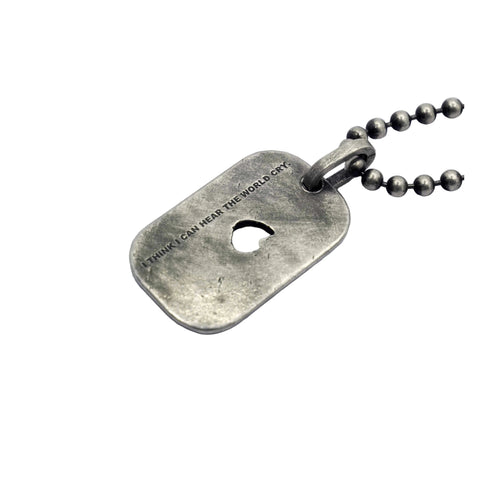 TORN oxidized 925 sterling silver pendant necklace, further product view