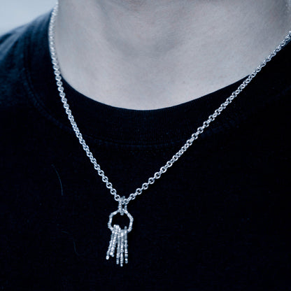 WARDEN POLISHED 925 Sterling Silver Chain Necklace