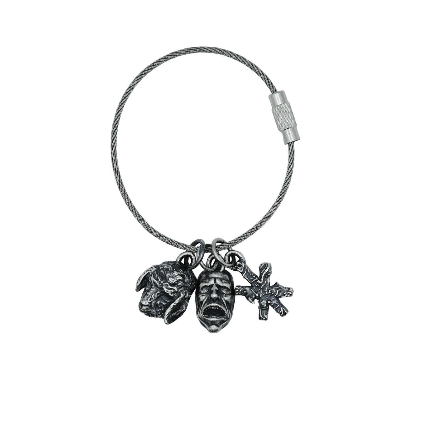 CERBERAL Keychain 925 Sterling Silver Charm - FRANTIC STUDIO 