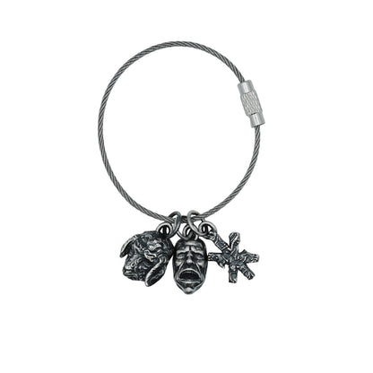 CERBERAL Keychain 925 Sterling Silver Charm - FRANTIC STUDIO 