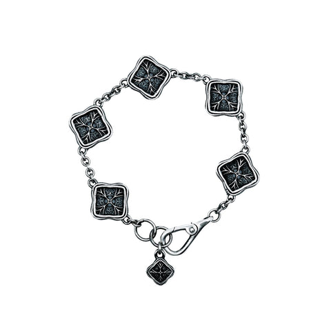 EMBERLOCK Oxidized Aesthetic Bracelet – 925 Sterling Silver