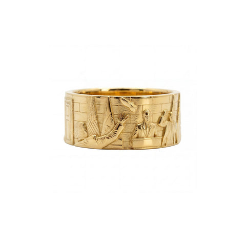 "Farewell Kiss" Ring - Half Width - 925. or Stainless steel 18K GOLD PLATED FRANTIC STUDIO 