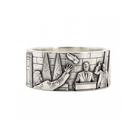 "Farewell Kiss" Ring - Half Width - 925. or Stainless steel 18K GOLD PLATED FRANTIC STUDIO 