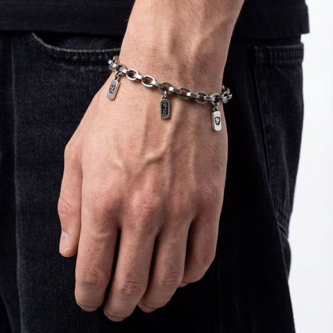 HALLMARK CHARM Bracelet – Matt 925 Sterling Silver FRANTIC STUDIO 