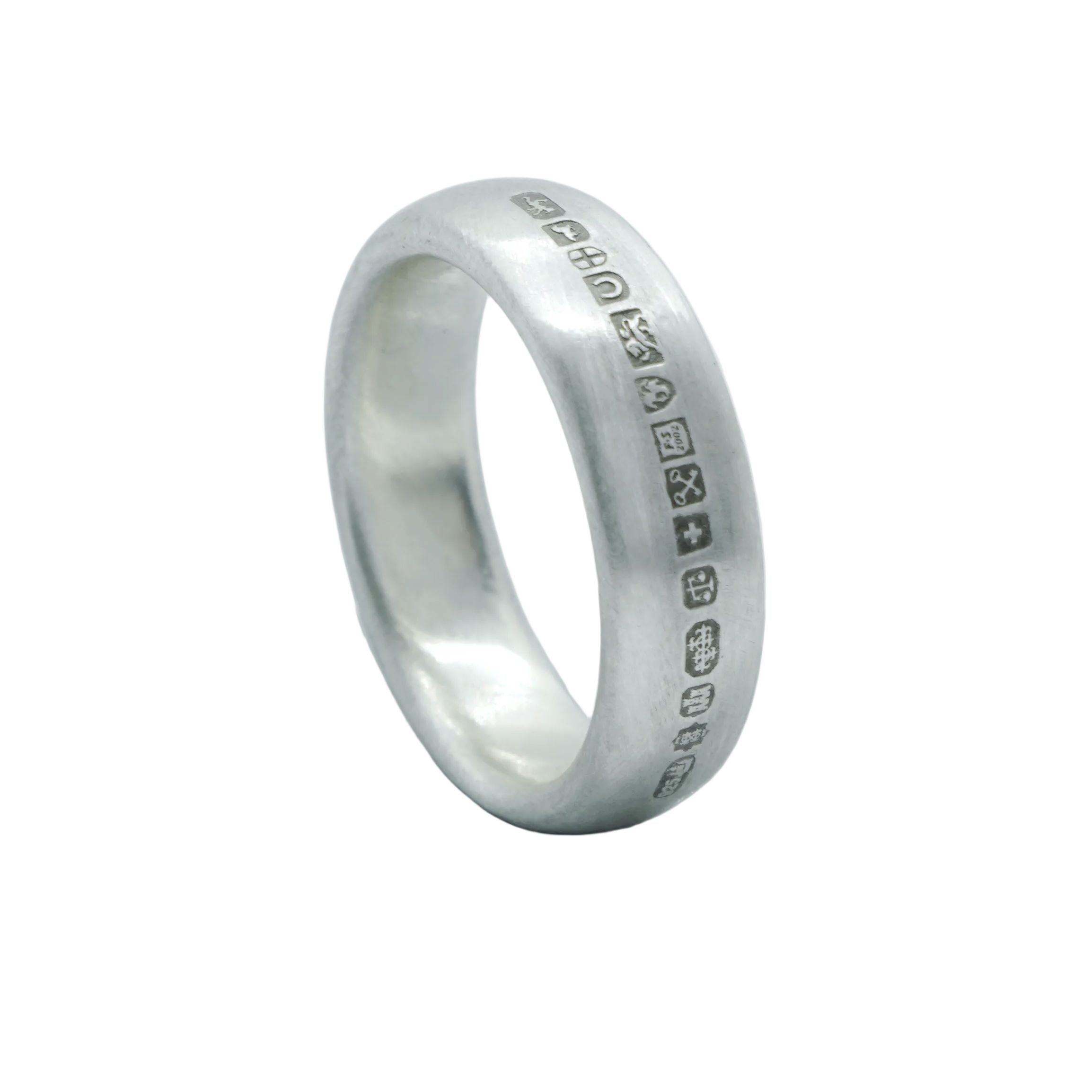 HALLMARK MAKERS Ring – Matt 925 Sterling Silver – FRANTIC STUDIO HALLMARK MAKERS Ring – Matt 925 Sterling Silver – FRANTIC STUDIO
