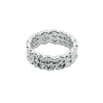 CAVITY POLISHED Ring 925 Sterling Silver