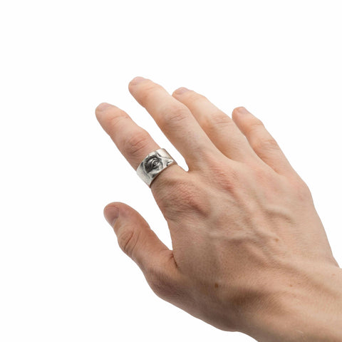 THE PORTRAIT Ring - Oxidized 925 Sterling Silver FRANTIC STUDIO 