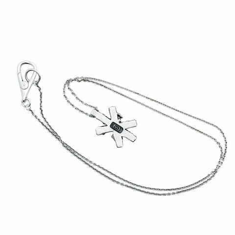 The VITIOSUS oxidized necklace is a highly detailed statement piece featuring a dark gothic aesthetic and intricate craftsmanship. Hand-finished for a weathered, avant-garde look, this centerpiece chain is Unisex / Men & Women.