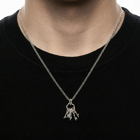 Polished solid 925 Sterling Silver necklace model WARDEN - handmade in Germany by frantic studio