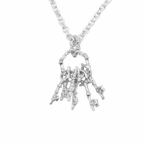 Polished solid 925 Sterling Silver necklace model WARDEN - handmade in Germany by frantic studio