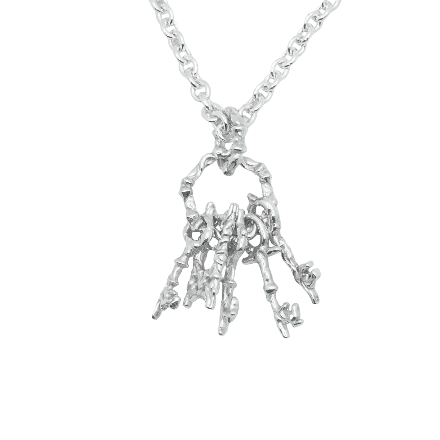 WARDEN POLISHED 925 Sterling Silver Chain Necklace